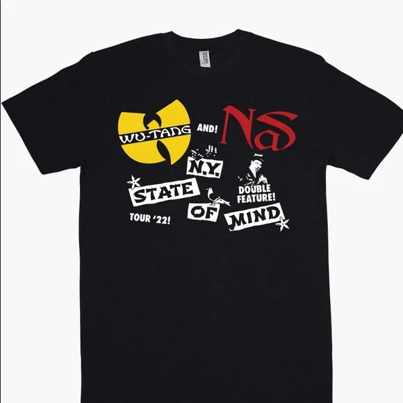 Wu-Tang N.Y. STATE OF MIND ツアーTシャツ 2022 WU-TANG CLAN Tour '23 Ny State Of Mind, Tシャツ - バンドT